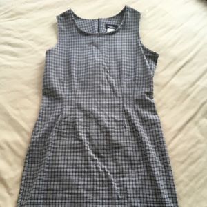 David Wayne Black and white checked shift dress.